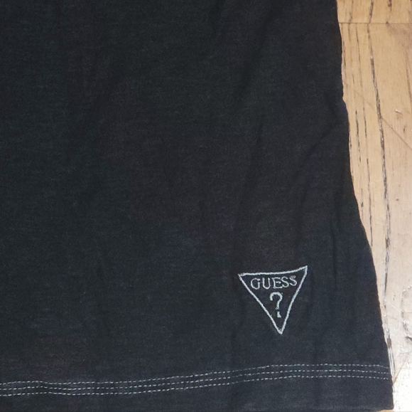 GUESS Men's Dark Tee with Button Detail - Picture 2 of 3